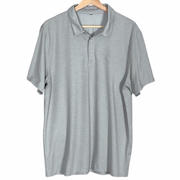Vuori Knit Twill Performance Polo Gray Size Large - Picture 2 of 12